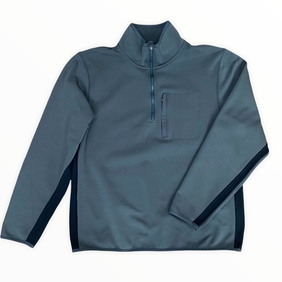 Banana Republic Mock Neck Pullover Sweatshirt Mens XL 1/4 Zip Zippered Pocket - Picture 7 of 10